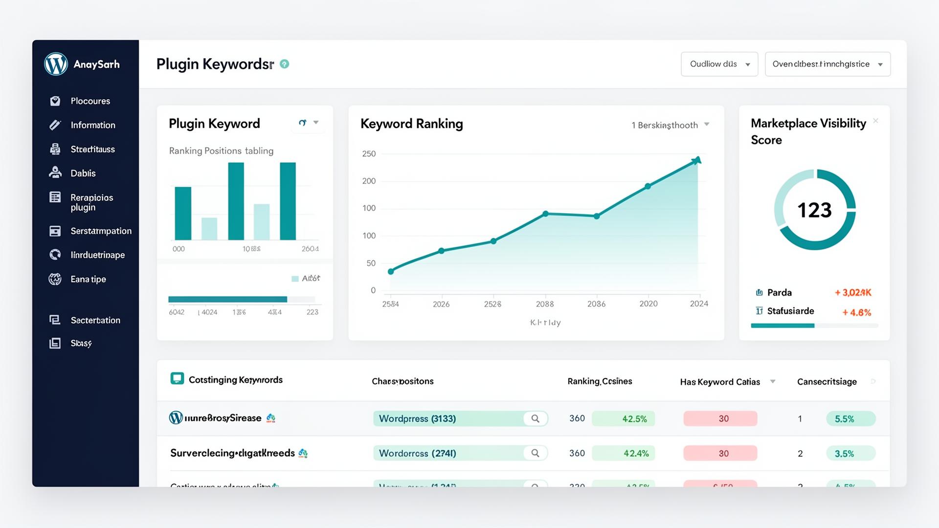 RankYourPlugin analytics dashboard